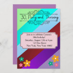 30, Flirty and Thriving Party Invitation<br><div class="desc">Craving nostalgia as you celebrate turning the big 3 0? Look no further than this 13 Going on 30 themed party invitation. The text boxes are fully customisable to fit your every need.</div>