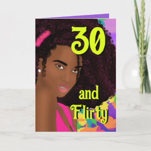 30 & Flirty Birthday Card