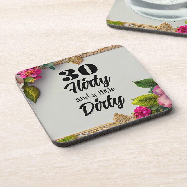 30 Flirty Keychain Coaster (Left Side)