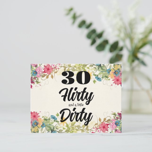 30 Flirty Postcard (Standing Front)