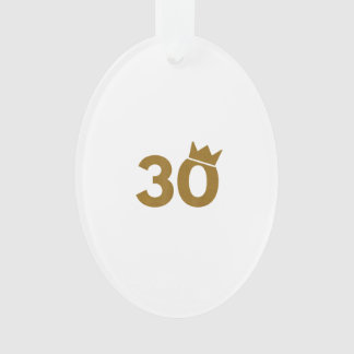 30 Gold Crown - 30th Birthday Gifts Ornament