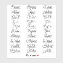 30 Guest first names Calligraphy Elegant script