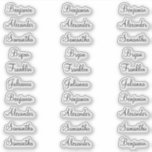 30 Guest First Names Modern Elegant Calligraphy<br><div class="desc">First name stickers for your wedding. With the given settings on this 6x6 stickers, these names are going to be under 1 1/2 inches. Please double check the grid lines to make sure that each name is fitting as you expect at 1.5 inches or shorter. There may be a few...</div>