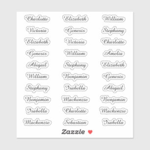 30 Guest First Names Modern Elegant Calligraphy