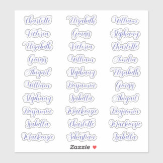 30 Guest first names typography elegant script