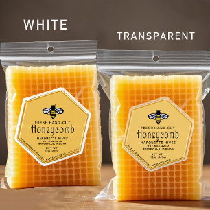 30 Hexagon shaped waterproof yellow honeycomb bee