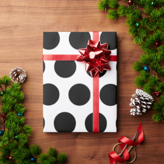 30 Inches * 60 Feet Glossy Polka Wrapping Paper