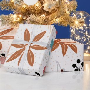 30 inches x 60 feet Flora Glossy Wrapping Paper