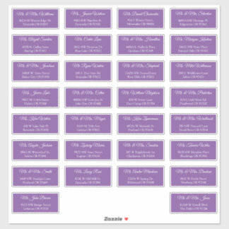 30 Individual Wedding Guest Address Labels