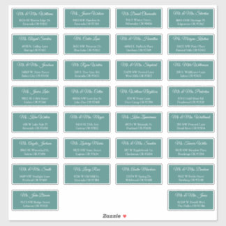 30 Individual Wedding Guest Address Labels