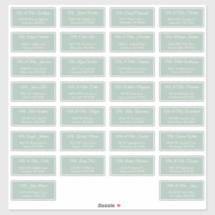 30 Individual Wedding Guest Address Labels