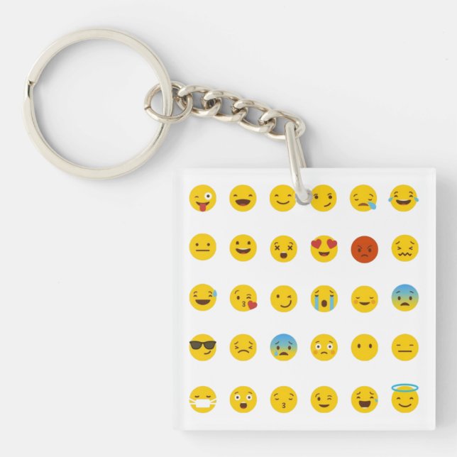 30 mixed emojis key ring (Front)