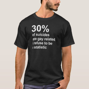 30% of suicides are gay related T-Shirt