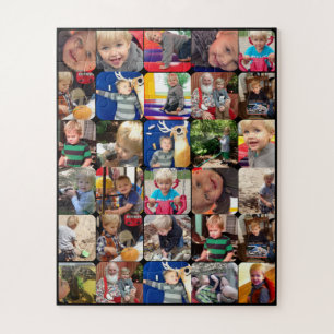 30 of Your Family and Friends Photo Collage Jigsaw Puzzle
