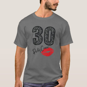 30 Party Crew Drinking Beer Gifts 30Th Years Happy T-Shirt