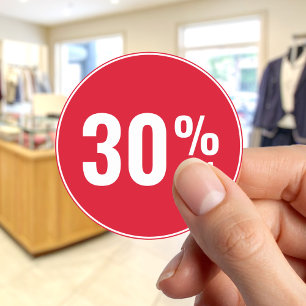 30 Percent off Discount Sale Classic Round Sticker