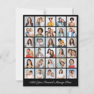 30 Photo Collage Add Your Own Greeting Card