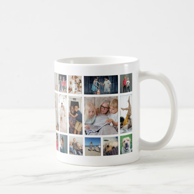 30 Photo collage template personalised Coffee Mug (Right)