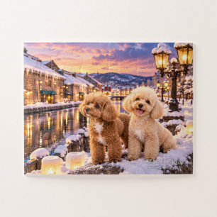 30 Piece Senior Puzzle, Toy Poodles in Snow Jigsaw Puzzle