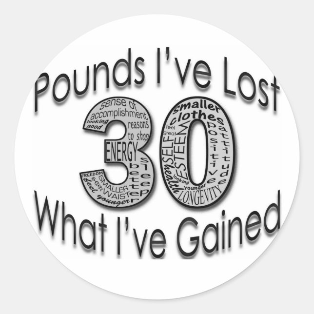 30 Pounds Lost Sticker (Front)