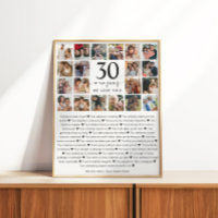 30 Reasons We Love You Photo Collage Keepsake Gift