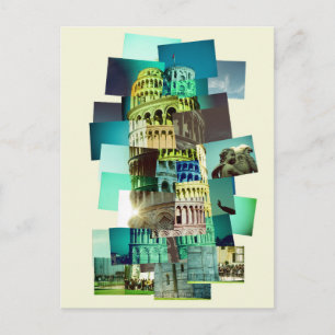 30 shots of Pisa (yellow background) Postcard