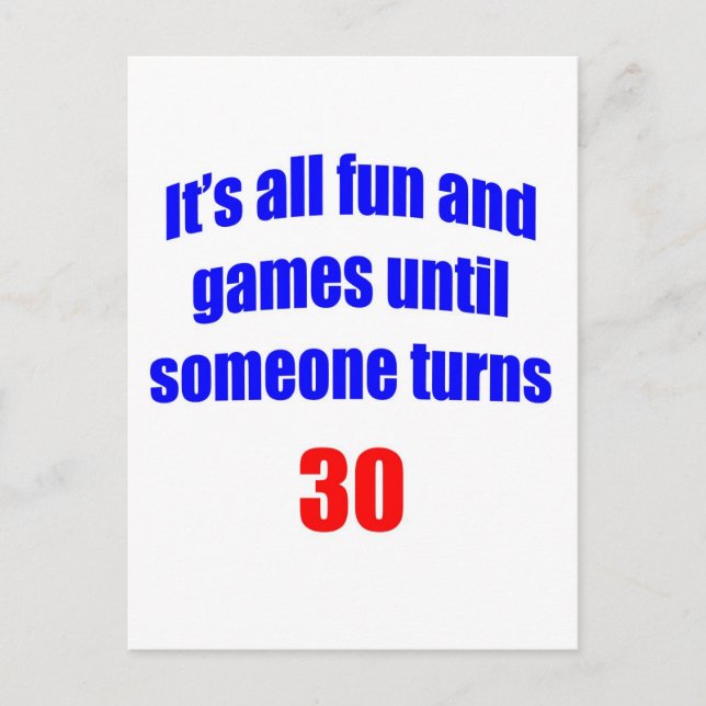 30 Someone turns 30 Postcard (Front)