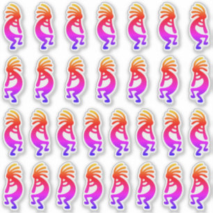 30 Southwest Rainbow Ombre Kokopelli Silhouettes