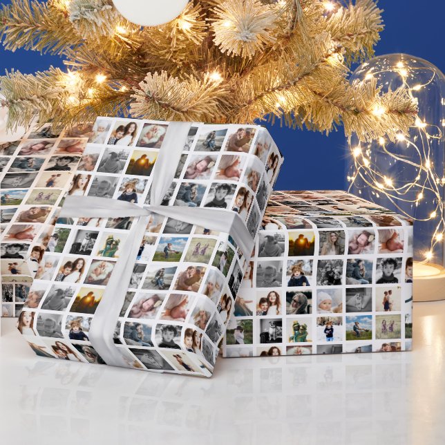 30 Square Photo Collage Wrapping Paper (Holidays)