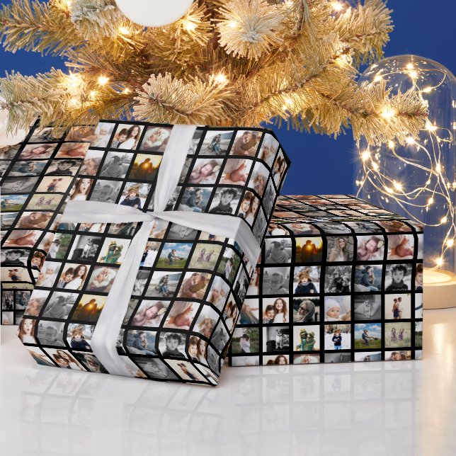 30 Square Photo Collage Wrapping Paper (Holidays)