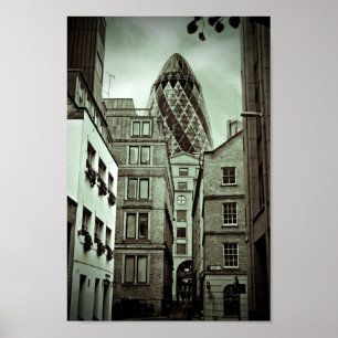30 St Mary Axe The Gherkin London England Poster