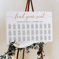 30 Tables Find Your Seat Seating Chart Plan