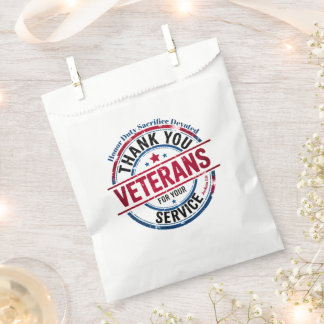 #30  Thank a Veteran &  Patriotic  Favour Bags