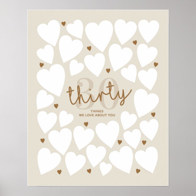 30 Things We Love About You Poster (Front)