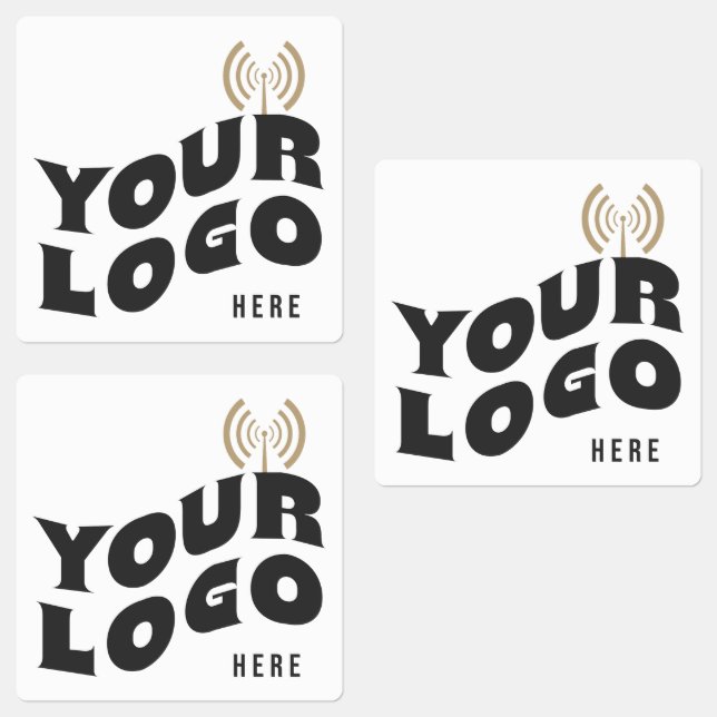 30 Waterproof Square Business Logo Water Bottle (Group)