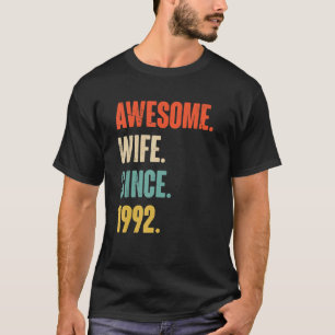30 Wedding Anniversary For Her Awesome Wife Sinc T-Shirt