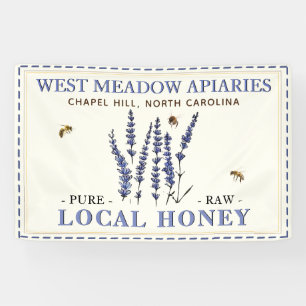 30 x 48" Farmer's Market Honey Table Banner Bees