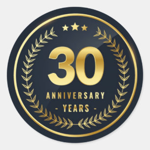30 Year Anniversary Classic Round Sticker