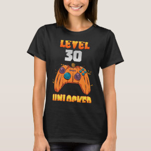 30 Year Old 30th Birthday Level 30 Unlocked Video T-Shirt