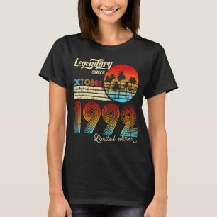 30 Year Old Awesome Since October 1992 30th Birth T-Shirt
