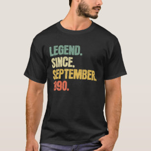 30 Year Old Birthday Gift Awesome Since September T-Shirt