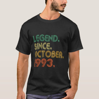 30 Year Old Gift Legend Since October 1993 30Th Bi T-Shirt