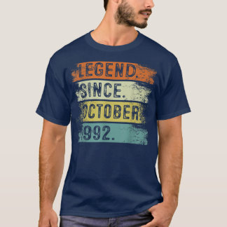 30 Year Old Gifts Legend Since October 1992 30th B T-Shirt