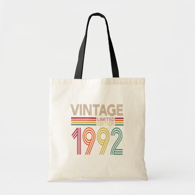 30 Year Old Gifts Vintage 1992. 30th Birthday gift Tote Bag (Front)