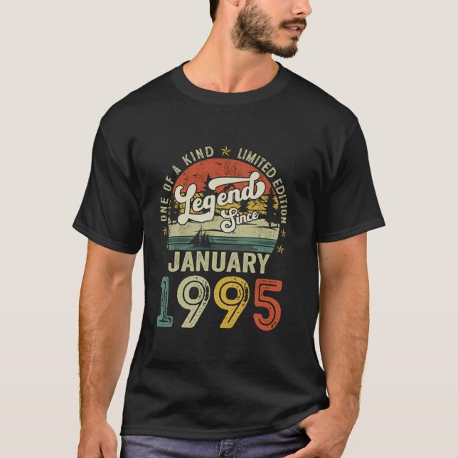 30 Year Old Legend since January 1995 30th Birthda T-Shirt (Front)