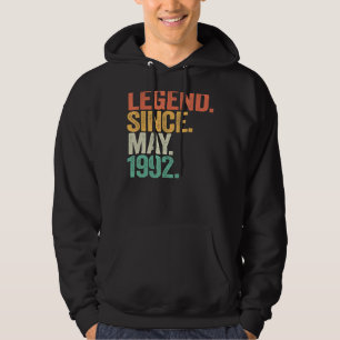 30 Year Old Legend Since May 1992 30th Birthday Me Hoodie
