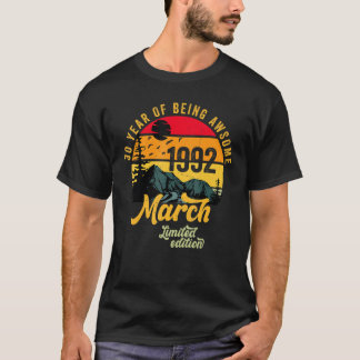 30 Year Old  Vintage 1992  30th Birthday 2 T-Shirt