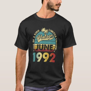 30 Year Old Vintage June 1992  30th B Day T-Shirt