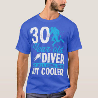 30 Year Scuba Diving Diver Snorkel 30 Birthday T-Shirt