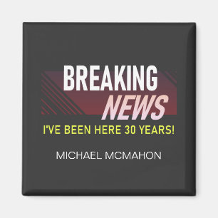 30 Year Work Anniversary 30th Employee Acrylic Awa Magnet